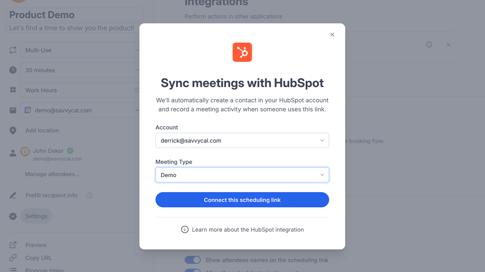 Categorize meeting types in HubSpot